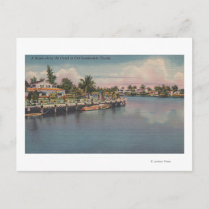 Ft. Lauderdale, Florida - Kanale Szene Postkarte