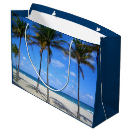 Ft Lauderdale Florida Sand Beach & Palm Trees Große Geschenktüte