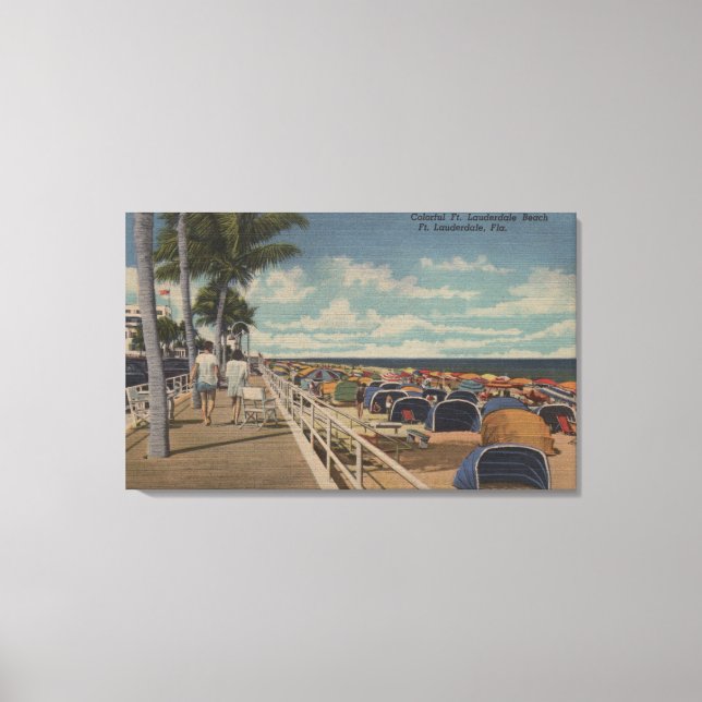 Ft. Lauderdale, Florida - Sicht auf Ft. L. Leinwanddruck (Vorderseite)