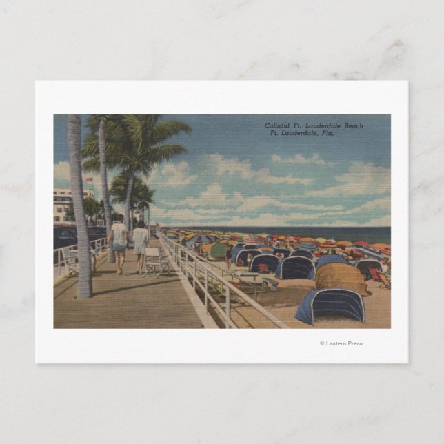 Ft. Lauderdale, Florida - Sicht auf Ft. L. Postkarte (Vorderseite)