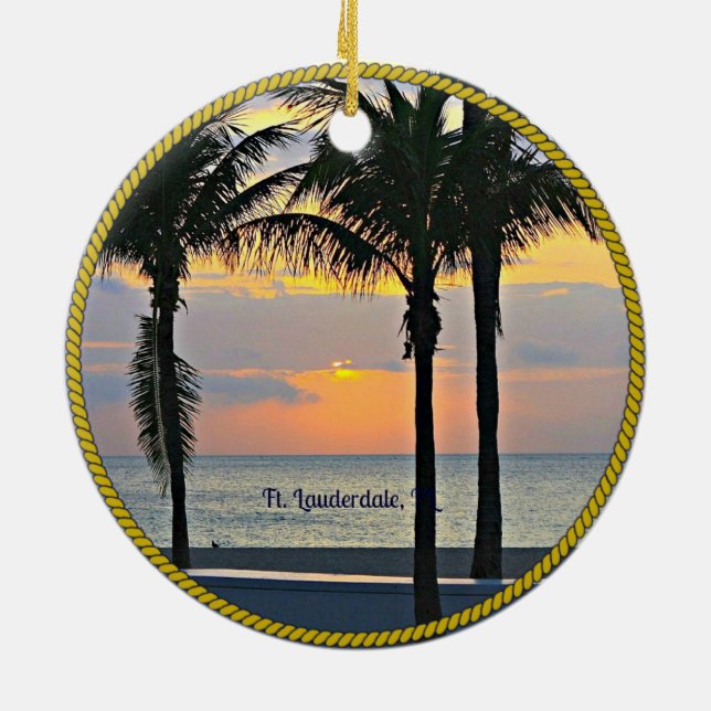 Ft. Lauderdale Sunrise Keramik Ornament (Hinten)
