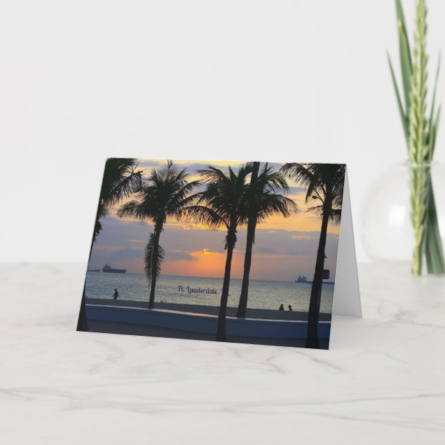 Ft. Lauderdale Sunset Karte (Vorderseite)
