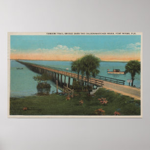 Ft. Myers, Florida - Aussicht auf Tamiami Trail Br Poster
