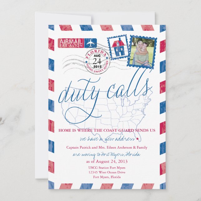 Ft Myers Florida Military Moving Ankündigung (Vorderseite)