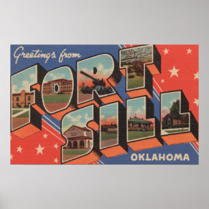 Ft. Sill, Oklahoma - Große Briefmarkenszenen Poster