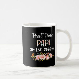 Ft Time Pa Est 2026 Florale Schwangerschaftsankünd Kaffeetasse