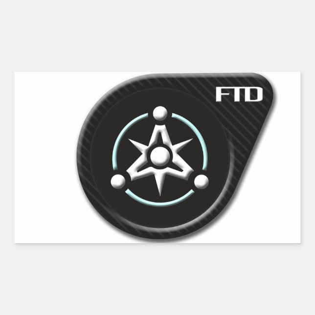 FTD Aufkleber-Logo Rechteckiger Aufkleber (Vorderseite)