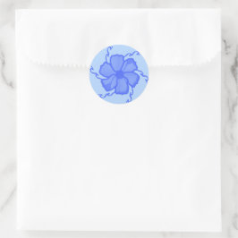 FTF-Monochrom-Aufkleber in Blau Runder Aufkleber