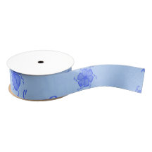 FTF Monochrome Grosgrain-Band in Blau