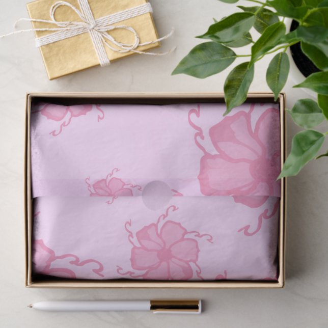 FTF Monochromes Seidenpapier in Rosa (Geschenk)