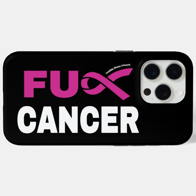 FU CANCER...Brustkrebs Case-Mate iPhone Hülle (Rückseite (Horizontal))