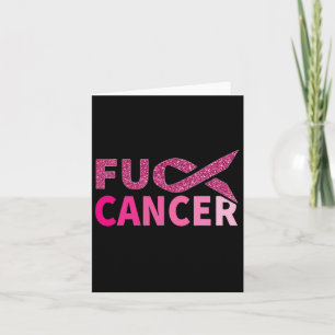 Fu Cancer Fighter Pink Ribbon Brustkrebs Awaren Karte