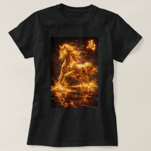 Fu Chinesisches Sternzeichen Jahr des Pferdes 0046 T-Shirt