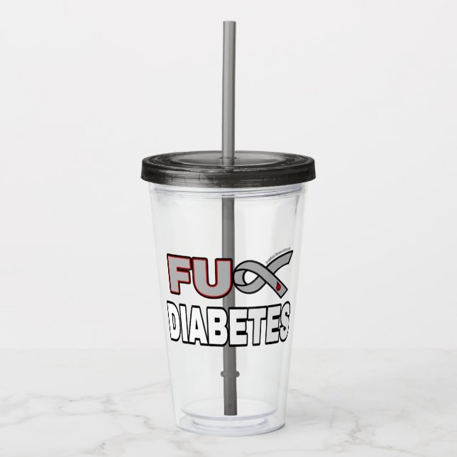 FU Diabetes Acryltrinkbecher (Vorderseite)