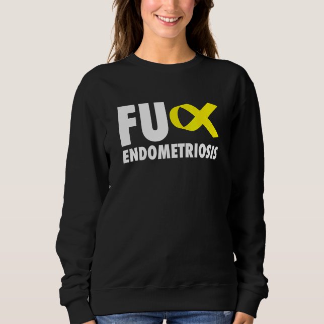Fu Endometriose Gelbe Schleife - Endometriose Sweatshirt (Vorderseite)