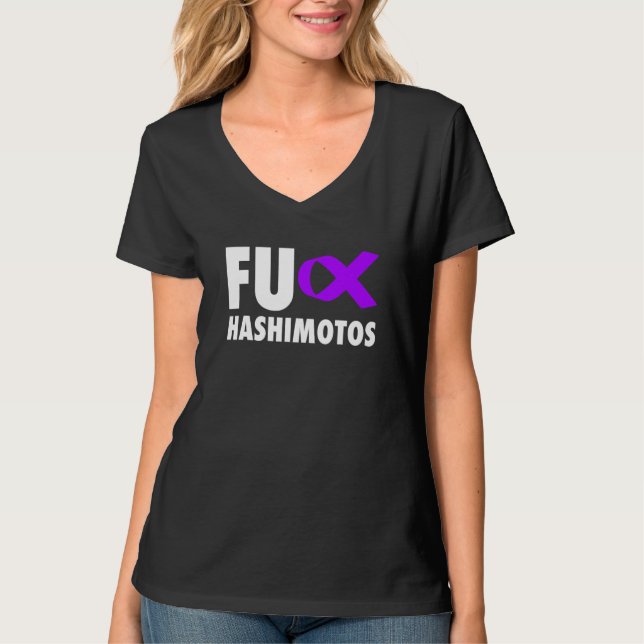 Fu Hashimotos Lila Ribbon - Hashimotos T-Shirt (Vorderseite)