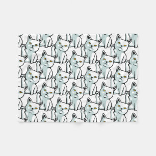 FU-Katze lustige unhöfliche Handgeste Fleecedecke