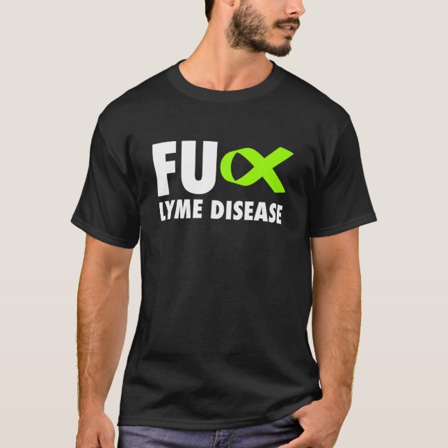 FU Lyme Disease Lime Green Ribbon - Lyme Disease T-Shirt (Vorderseite)