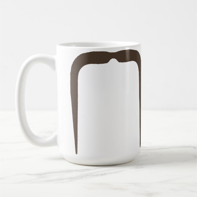 Fu Manchu Schnurrbart in Brown Tasse (Links)