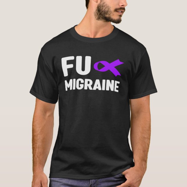 Fu Migräne-Bewusstsein Shirt - Migräne Kopfschmerz (Vorderseite)