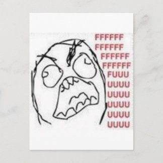 FU Rage Comic Postkarte