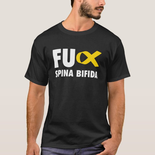 FU Spina Bifida Yellow Ribbon - Spina Bifida T-Shirt (Vorderseite)