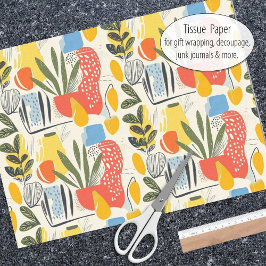 Fuavism Style Lebhafte Farben Garten Pot Seidenpapier