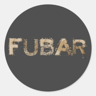 FUBAR RUNDER AUFKLEBER