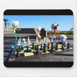 Fubby die schaakspel spelen. mousepad