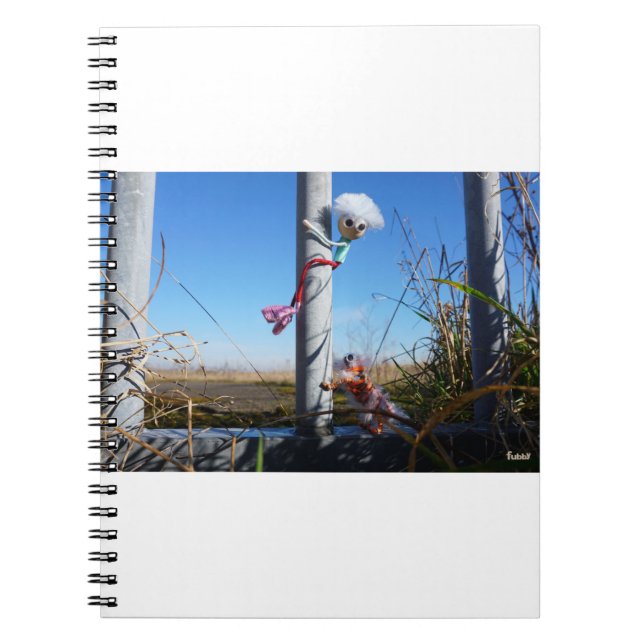 Fubby fantasie, op de vlucht voor een dier. notizblock (Vorderseite)