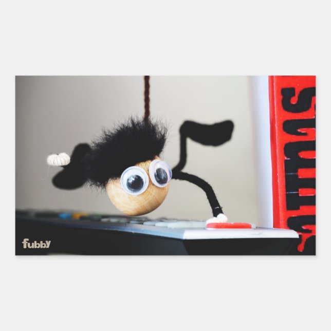 Fubby hangend als de scene van Tom Cruise. Rechteckiger Aufkleber (Vorderseite)