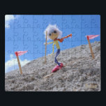 Fubby poppetje die aan het skiën is. puzzle<br><div class="desc">Fubby Poppetje die op skie's van de berg af gaat. In actie op de lange latten tijdens een wintersport vakantie op de piste. De Fubby is ontstaan in mijn hoofd. Als hersenspinsel ontstond een grappig volkje dat niet genoeg had aan fantasie maar echt tot leven wilde komen en vastgelegd op...</div>