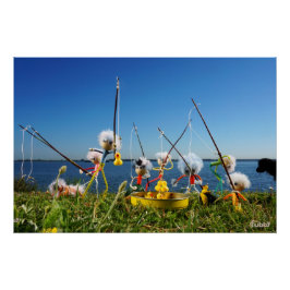 Fubby's actief met het hengelspel. poster