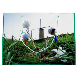 Fubby's bij een molen planten een krokus bol. große geschenktüte