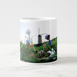 Fubby's bij een molen planten een krokus bol. Jumbo-Tasse