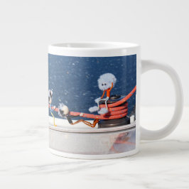 Fubby's die een lijn lieren van een Zeilboot. Jumbo-Tasse