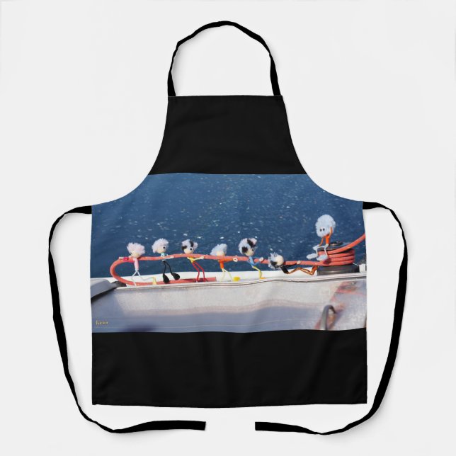 Fubby's die een lijn lieren van een Zeilboot. Schürze (Vorderseite)