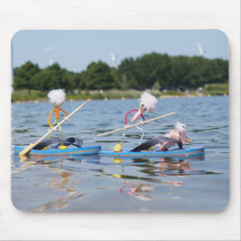 Fubby's die een wedstrijdje Peddelboard doen. Mousepad