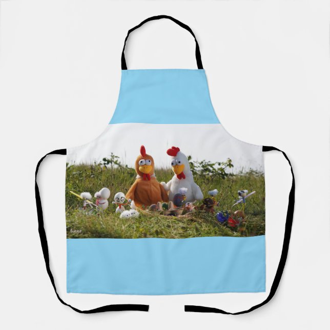 Fubby's die eieren verven van kippen, Vrolijk Pase Schürze (Vorderseite)