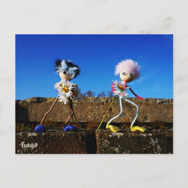 Fubby's die elkaars valentijn zijn. postkarte (Vorderseite)