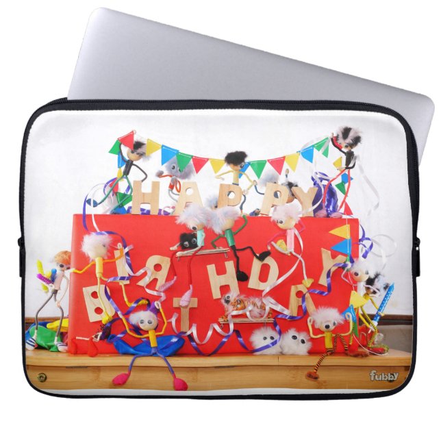 Fubby's die feest vieren voor verjaardag. laptopschutzhülle (Vorderseite)
