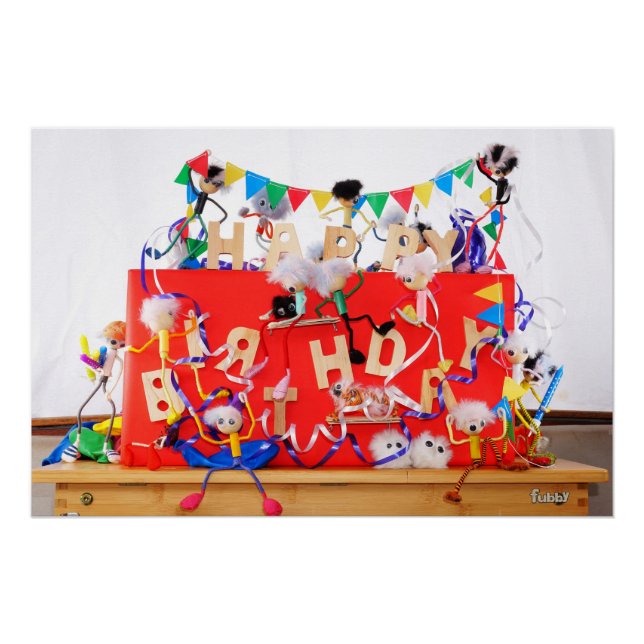 Fubby's die feest vieren voor verjaardag. poster (Vorderseite)