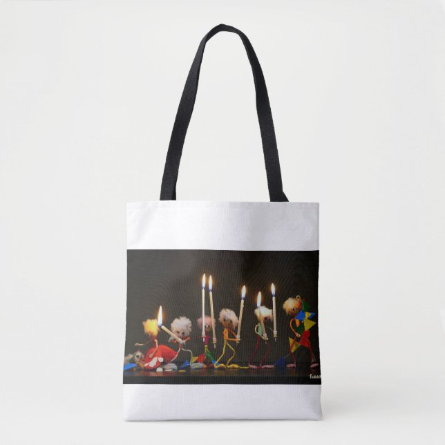 Fubby's die feestelijk met kaarsjes lopen, grappig (Vorderseite)