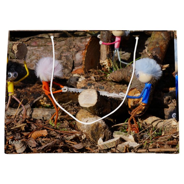 Fubby's die hout zagen. große geschenktüte (Vorderseite)