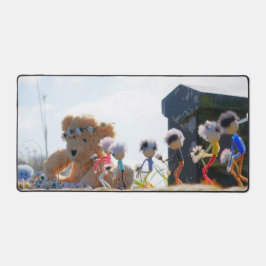 Fubby's die madeliefjes naar een Beer brengen. Schreibtischunterlage