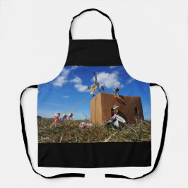 Fubby's die spelen met veren en vliegen. schürze