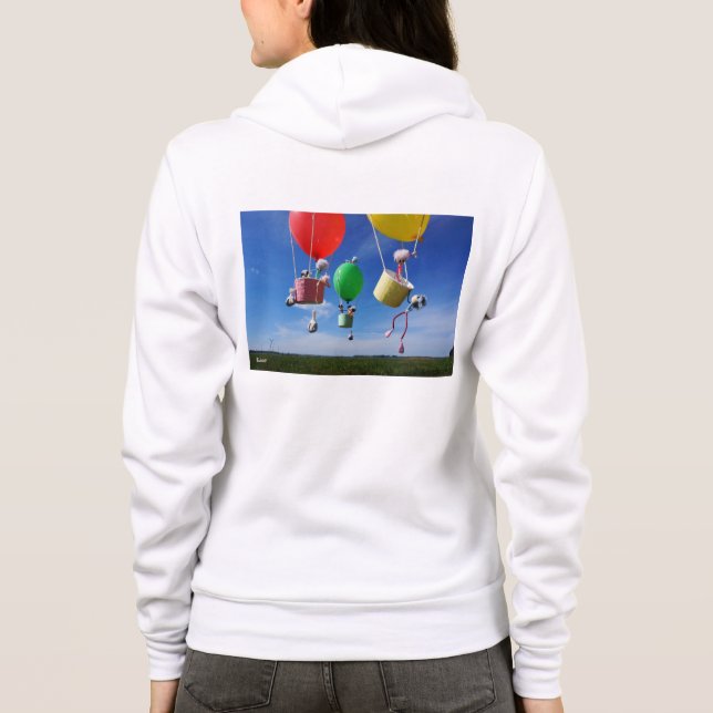 Fubby's in luchtballonnen die op avontuur gaan. hoodie (Rückseite)