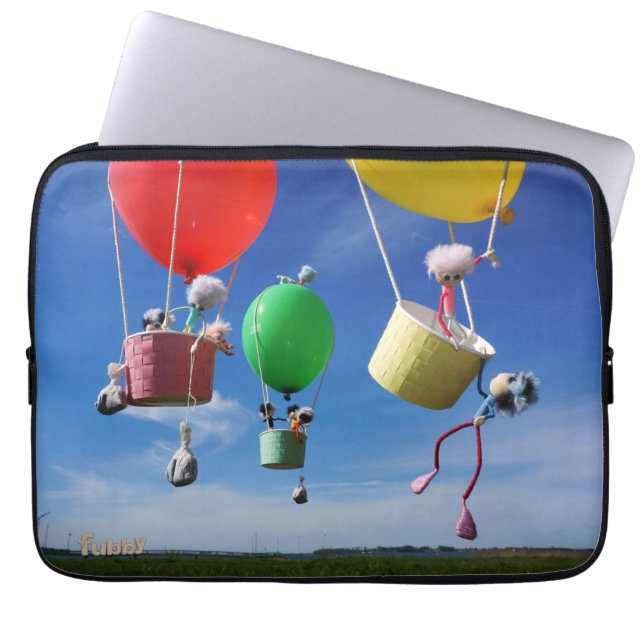 Fubby's in luchtballonnen die op avontuur gaan. laptopschutzhülle (Vorderseite)
