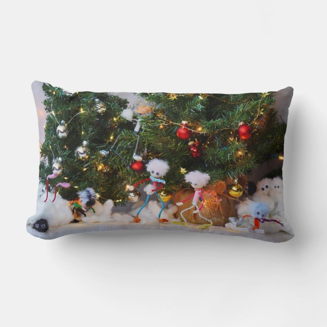 Fubby's in Winterwonderland. Lendenkissen (Vorderseite)