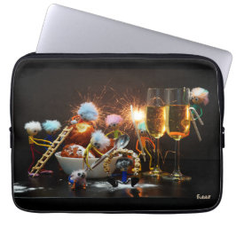 Fubby's met Jaarwisseling bij feestdagen. Laptopschutzhülle